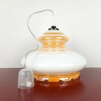 Vintage glass lamp Yugoslavia '70s Mid-century ceiling lamp Retro lighting
