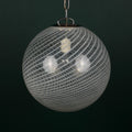 Vintage swirl murano pendant lamp, Italy 1970s
