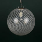 Vintage swirl murano pendant lamp, Italy 1970s