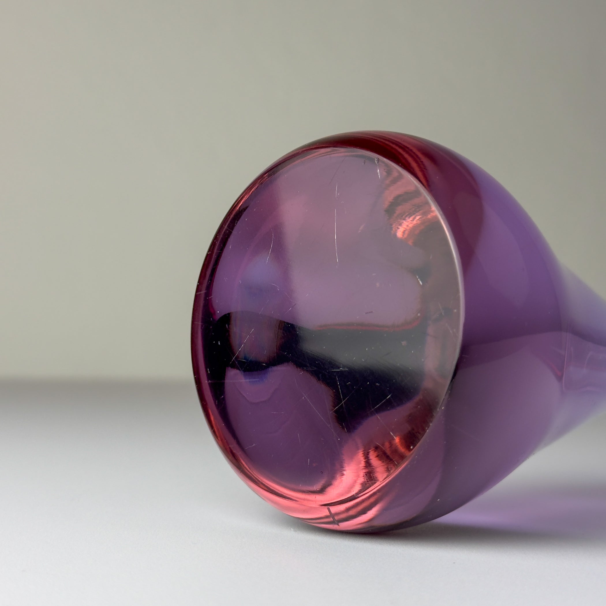 Vintage pink murano vase, Italy, 1970s