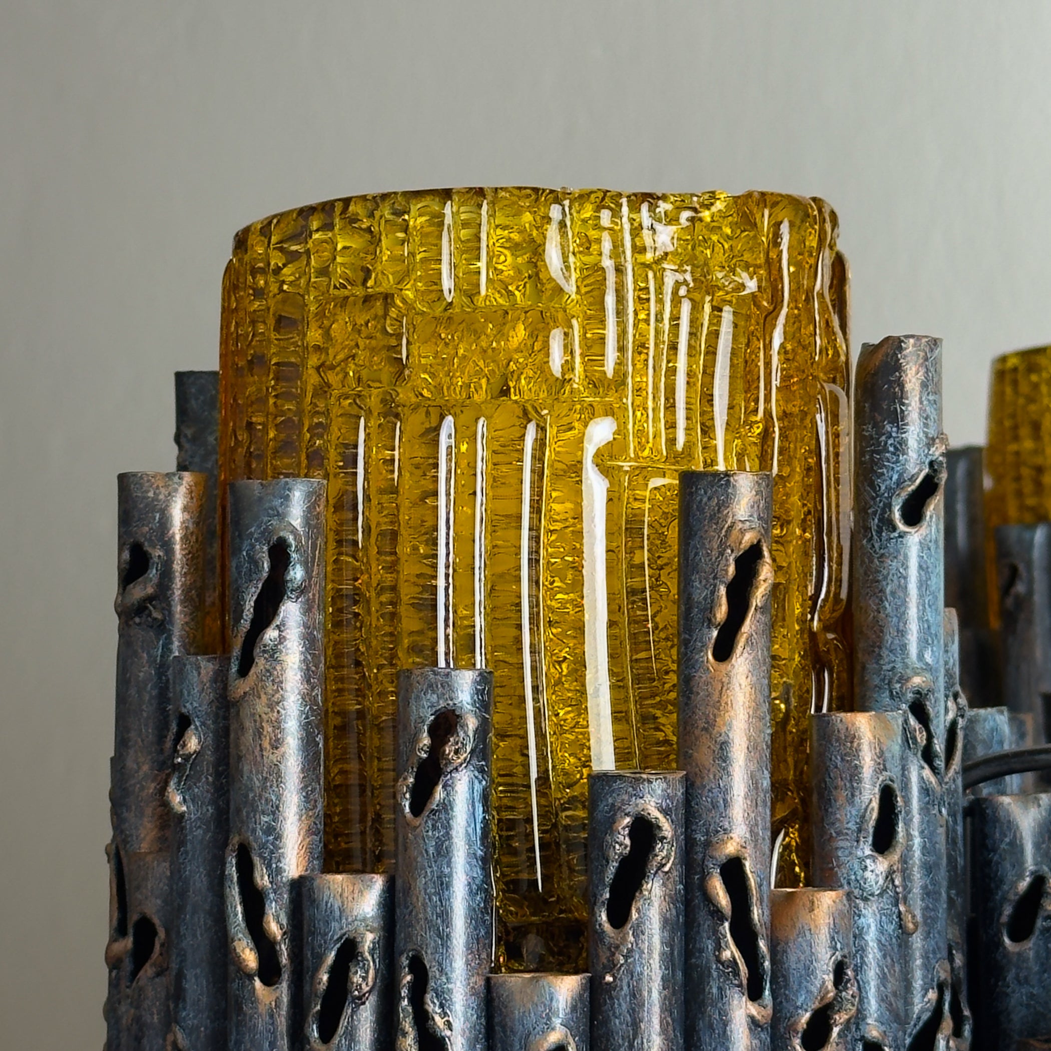 Brutalist chandelier by Marcello Fantoni, Fantoni Studio, Firenze, Italy 1960s