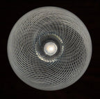 Vintage swirl murano pendant lamp, Italy 1970s