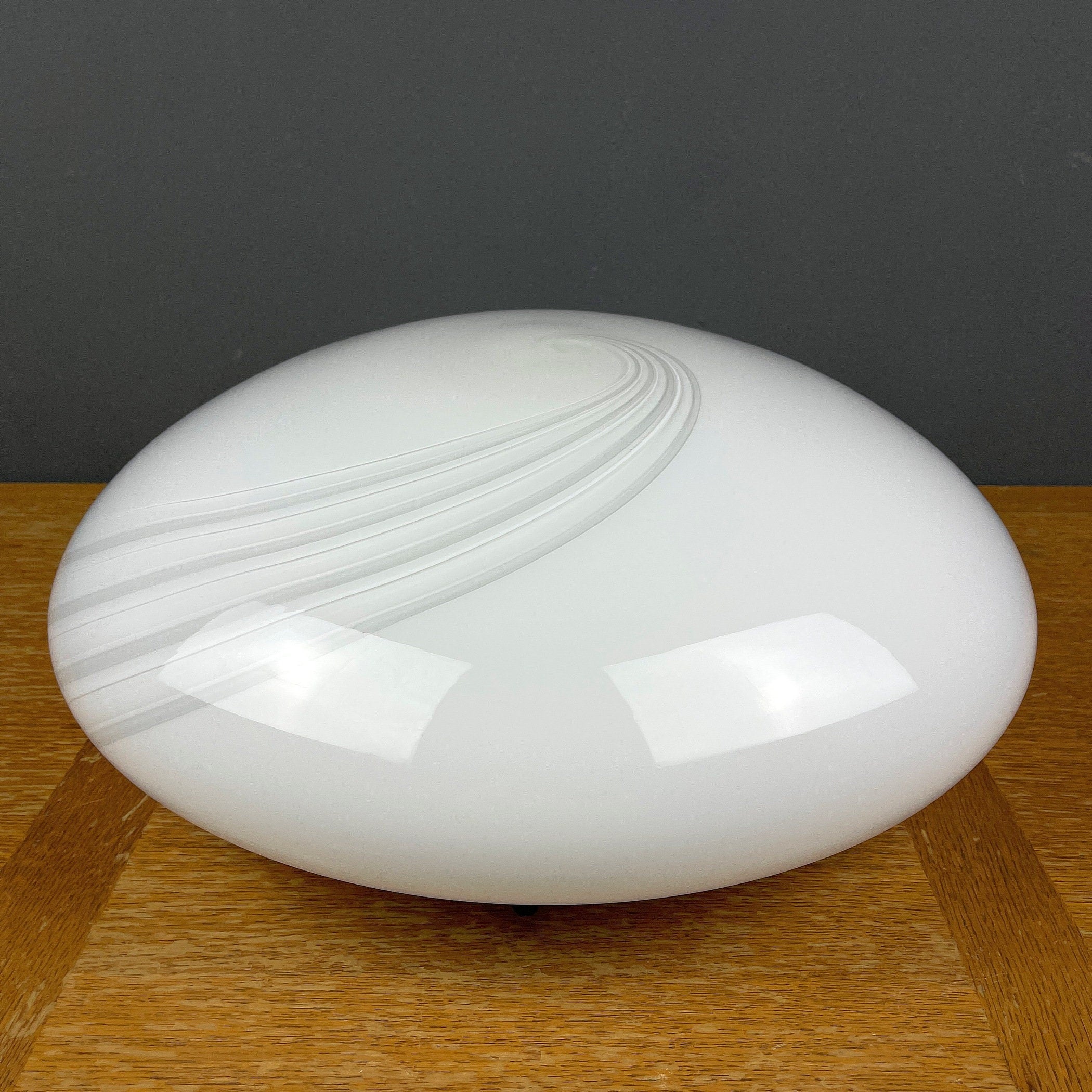 Large classic swirl murano glass ceiling or wall lamp Italy 1970s Retro home decor