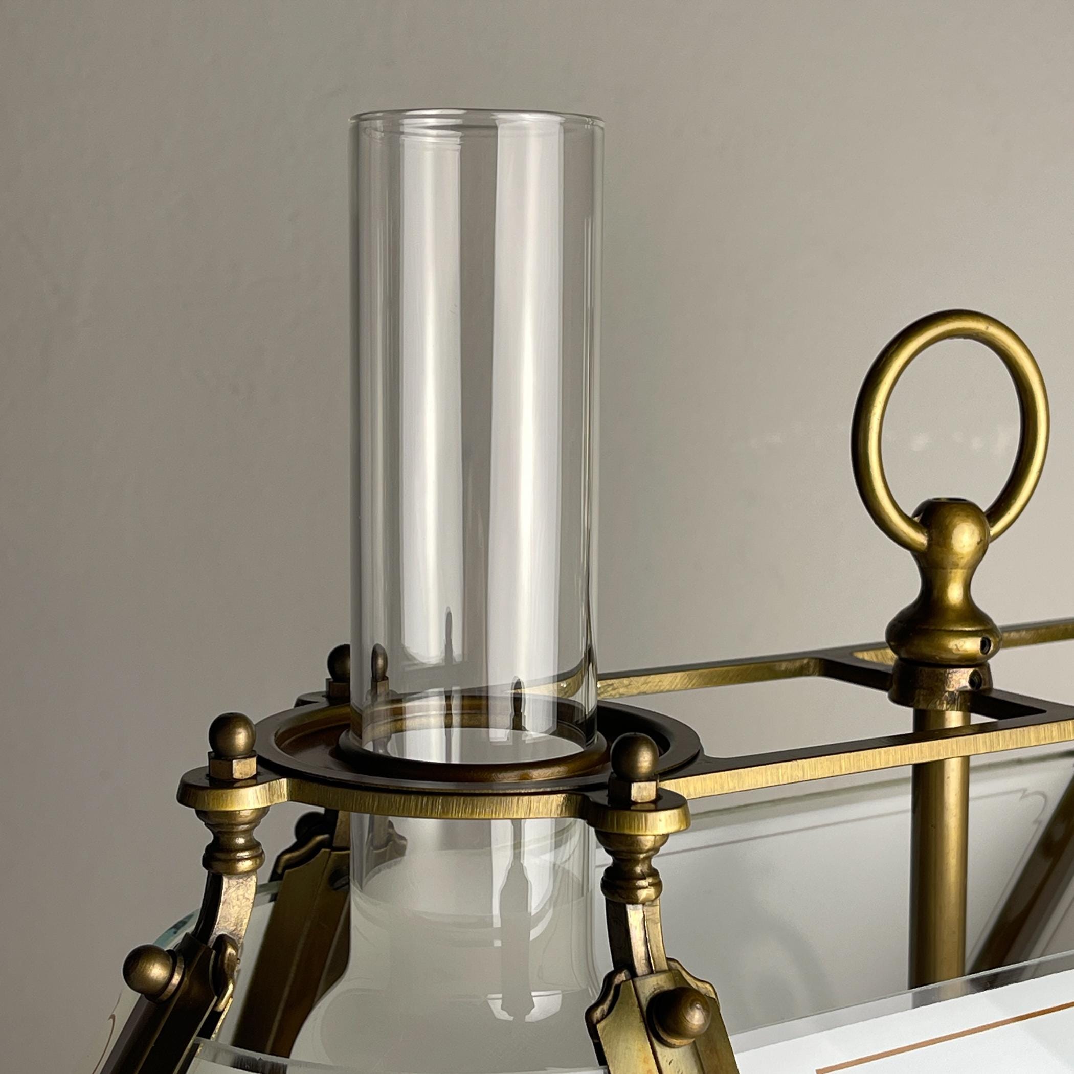 Vintage wooden and brass table lamp by Qvist & Co, Sweden 1970s