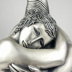Vintage silver table lamp Man and Women by Ottaviani, Italy 1970s