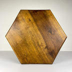 Antique Hexagonal Walnut Side Table, Italy, the Early 20th Century, Bobbin Turned Legs