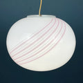 Classic swirl murano pendant lamp Vetri Murano Italy 1970s Italian mid-century modern lighting