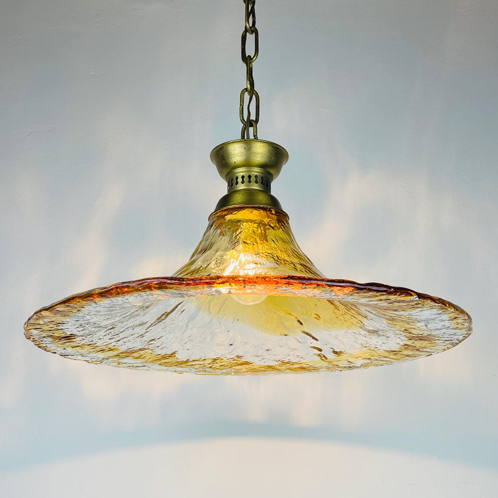 Vintage murano pendant lamp by AV Mazzega, Italy 1950s