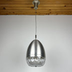 Mid-century glass pendant lamp Italy 1960s Vintage Italian lighting Space Age
