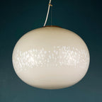 Classic beige murano pendant lamp Vetri Murano Italy 1970s Italian mid-century modern lighting