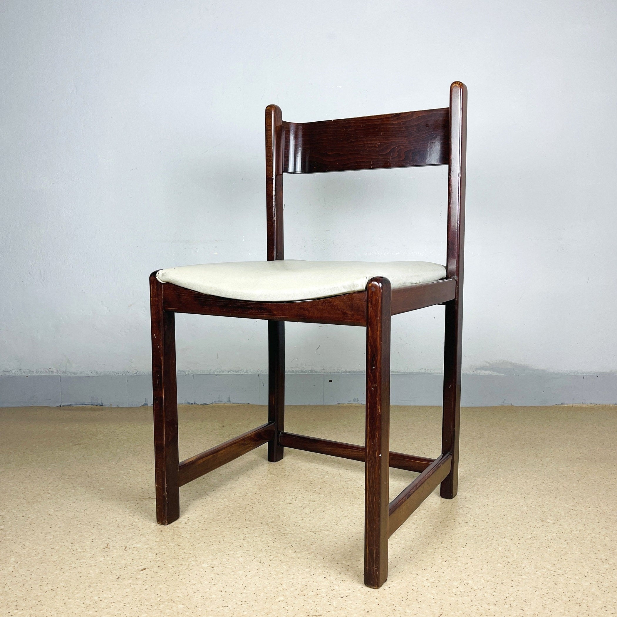 Mid-century dining desk chair Italy 1960s Vintage office chair