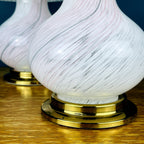 Pair of murano table lamps Mushroom Italy 1970s Italian Modern Retro home decor
