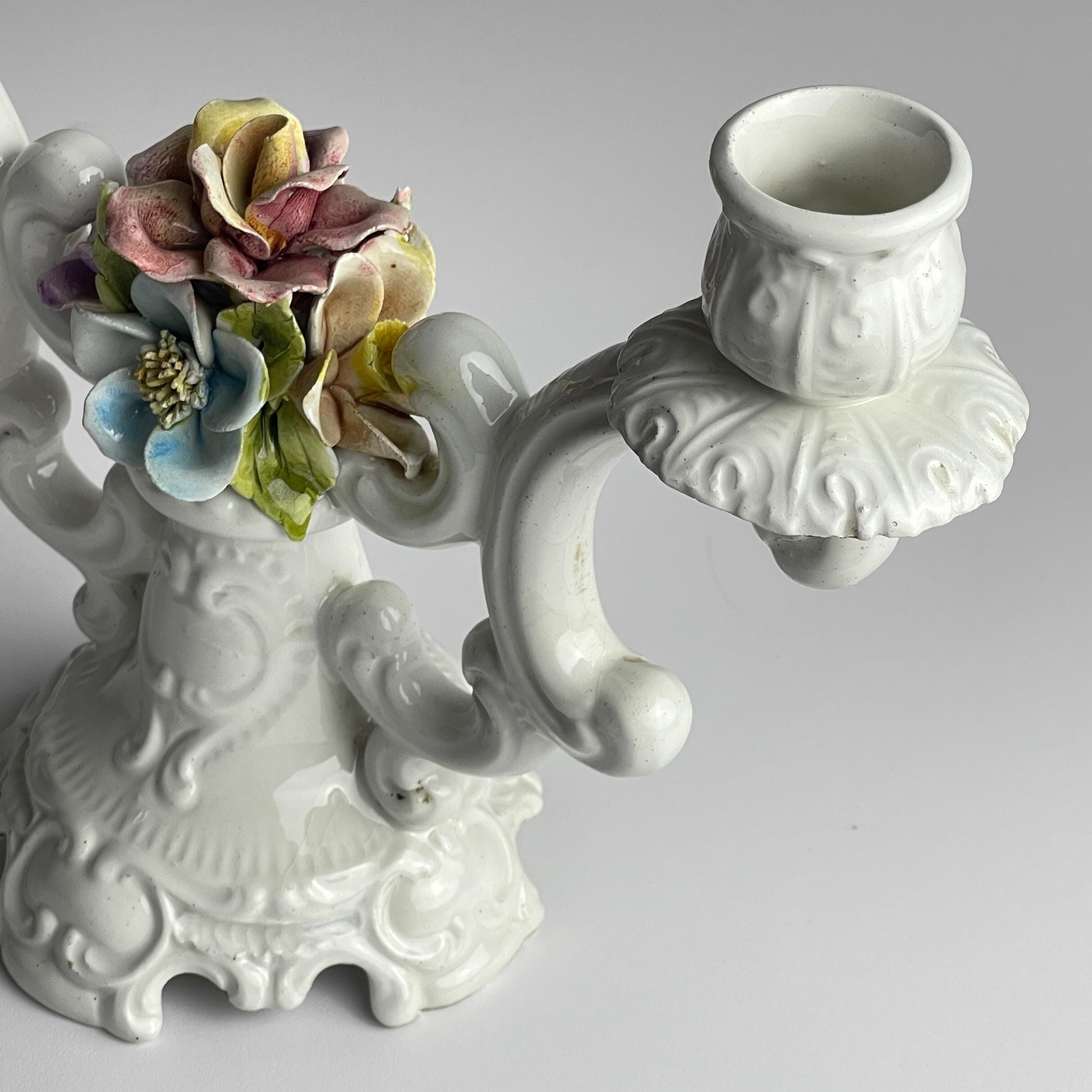 Vintage ceramic candleholder by Bassano, Italy, 1970s