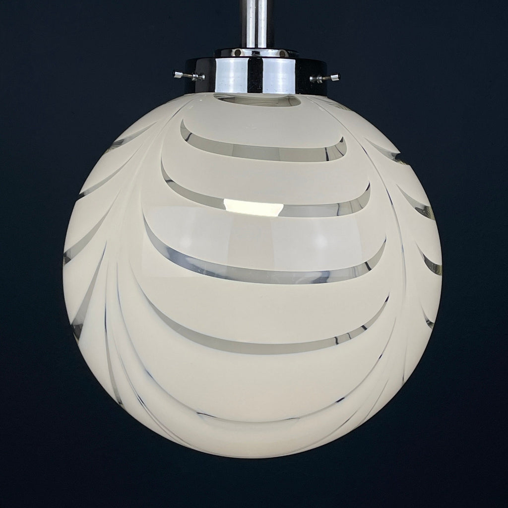 Murano Glass Pendant Lamp, Italy 1960s, Mid-century modern, Retro lighting