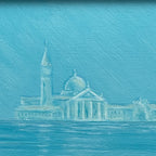 Luigi Targa, Venetian lagoon in the heavenly glare, Padua, Italy 1970s, Oil on Canvas, Framed