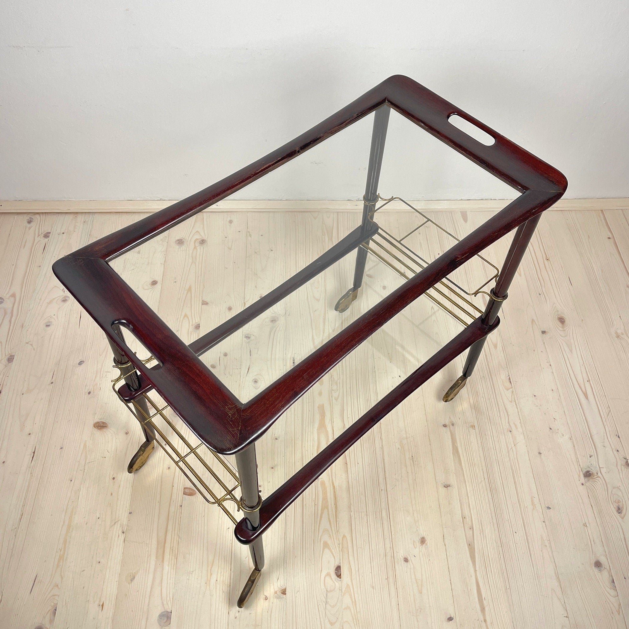 Ico Parisi Mid-Century Modern Bar Cart Trolley: Italian Design