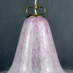 Mid-century pink Murano glass pendant lamp by VeLuce Italy 1970s
