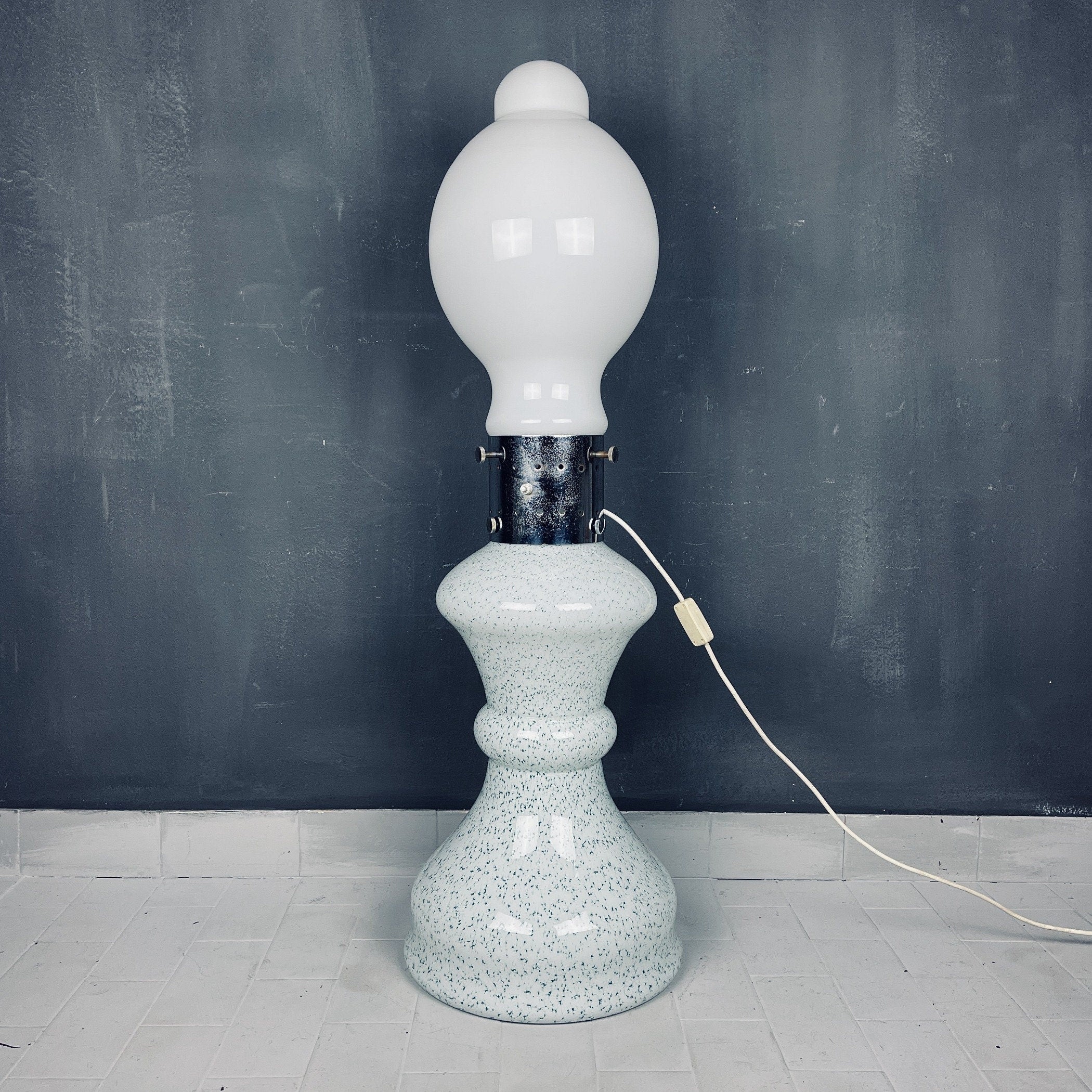 Vintage Murano Glass Floor Lamp: BIRILLO by Carlo Nason, 1960s Italian Design