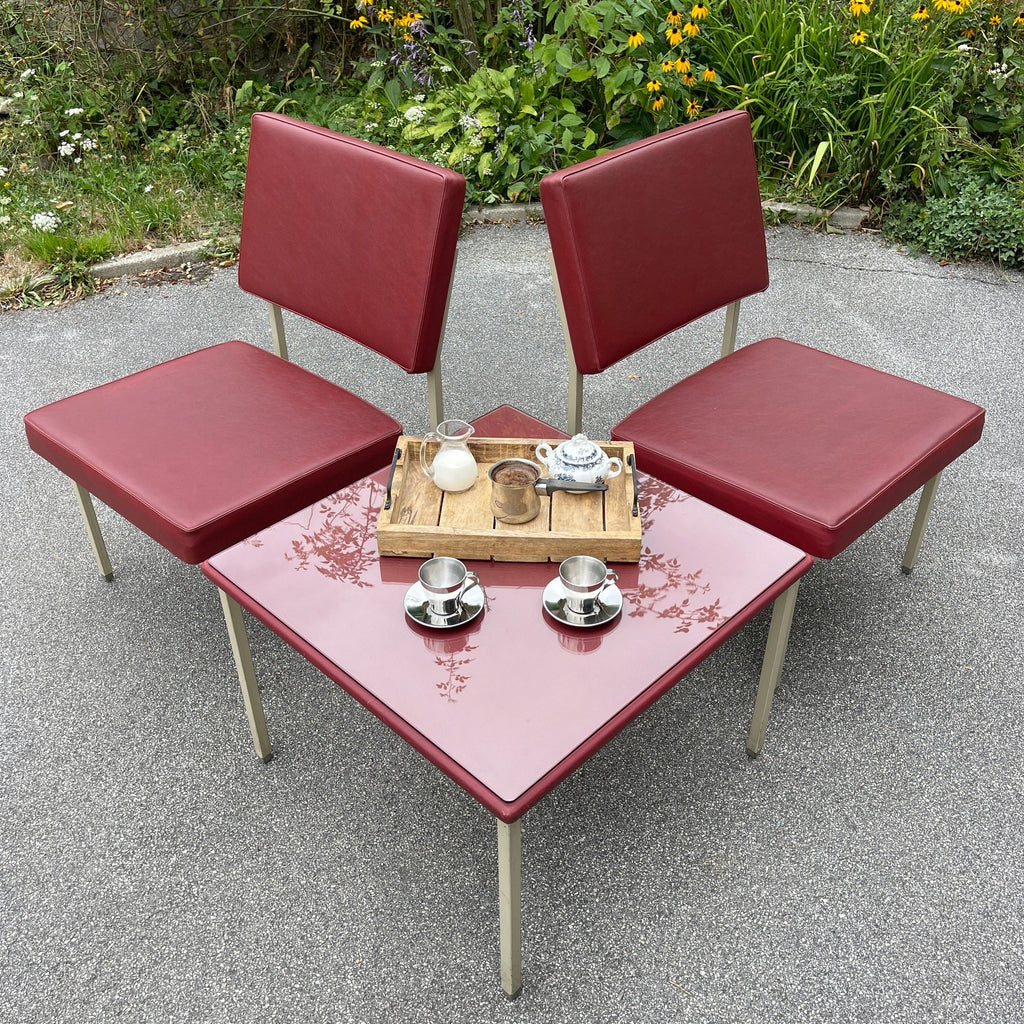 Vintage Anonima Castelli Lounge Chairs & Coffee Table: Italian Mid-Century Modern Set