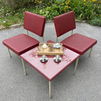 Vintage Anonima Castelli Lounge Chairs & Coffee Table: Italian Mid-Century Modern Set