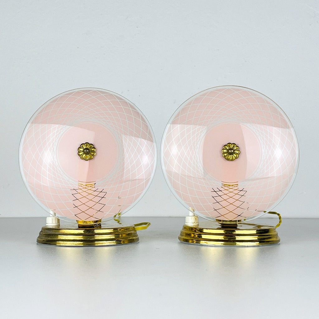 Vintage Italian Table Lamps: Mid-Century Modern Space Age UFO Lights