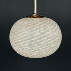 Large swirl murano glass pendant lamp Vetri Murano Italy 1970s