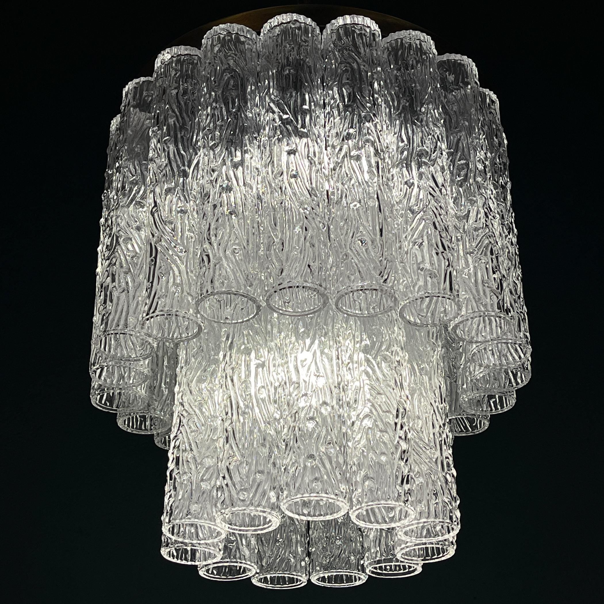 Classic Murano chandelier Tronchi by Venini, Italy 1960s