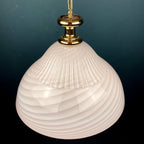 Vintage Murano Glass Pendant Lamp: Swirl Italian Lighting, 1970s