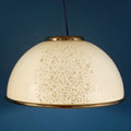 Vintage F.Fabbian Murano Glass Pendant Lamp: Beige Mid-Century Lighting