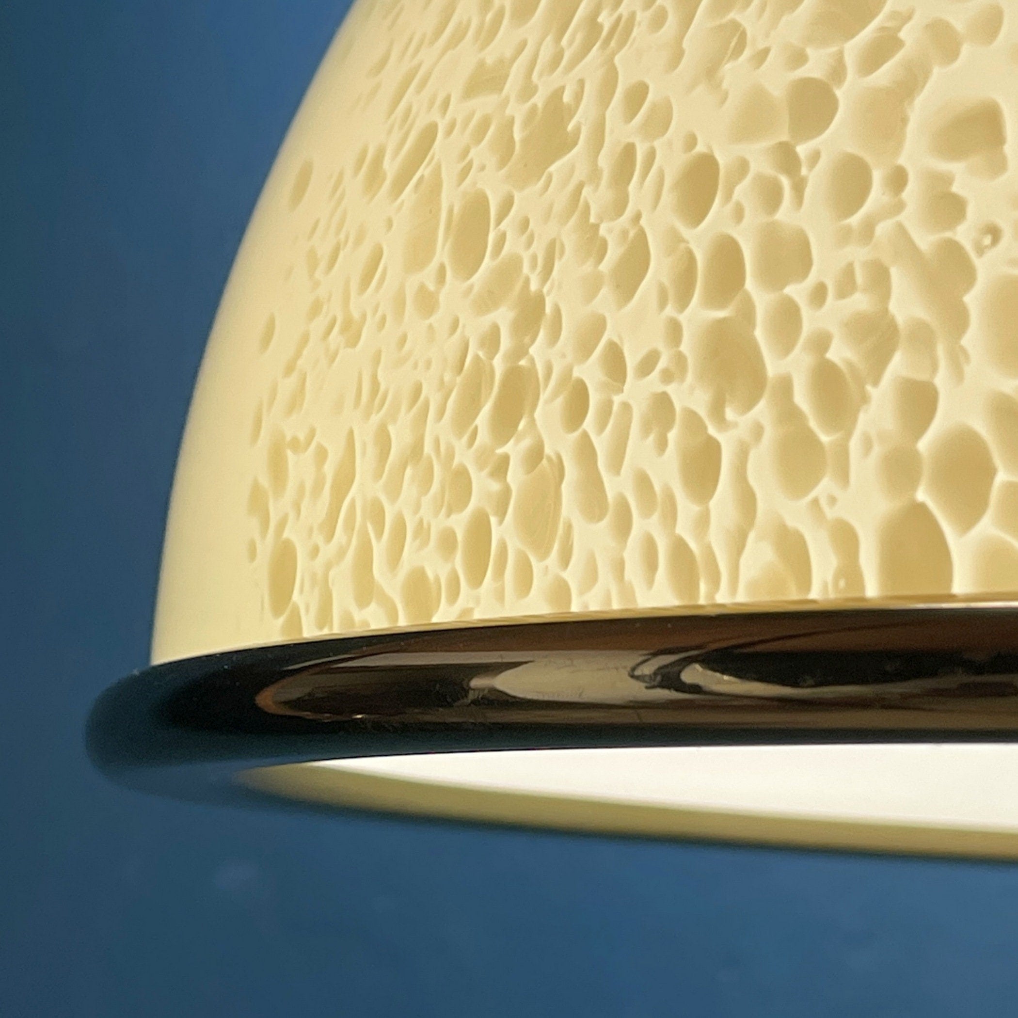Vintage F.Fabbian Murano Glass Pendant Lamp: Beige Mid-Century Lighting