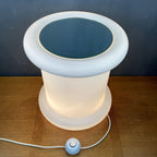 Vintage opaline glass floor lamp, Italy 1970s