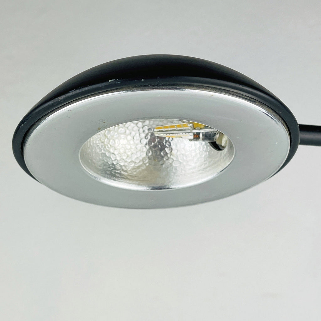 Retro black desk lamp by C. Zaffaroni, Turate (Como), Italy 1980s, retro home office