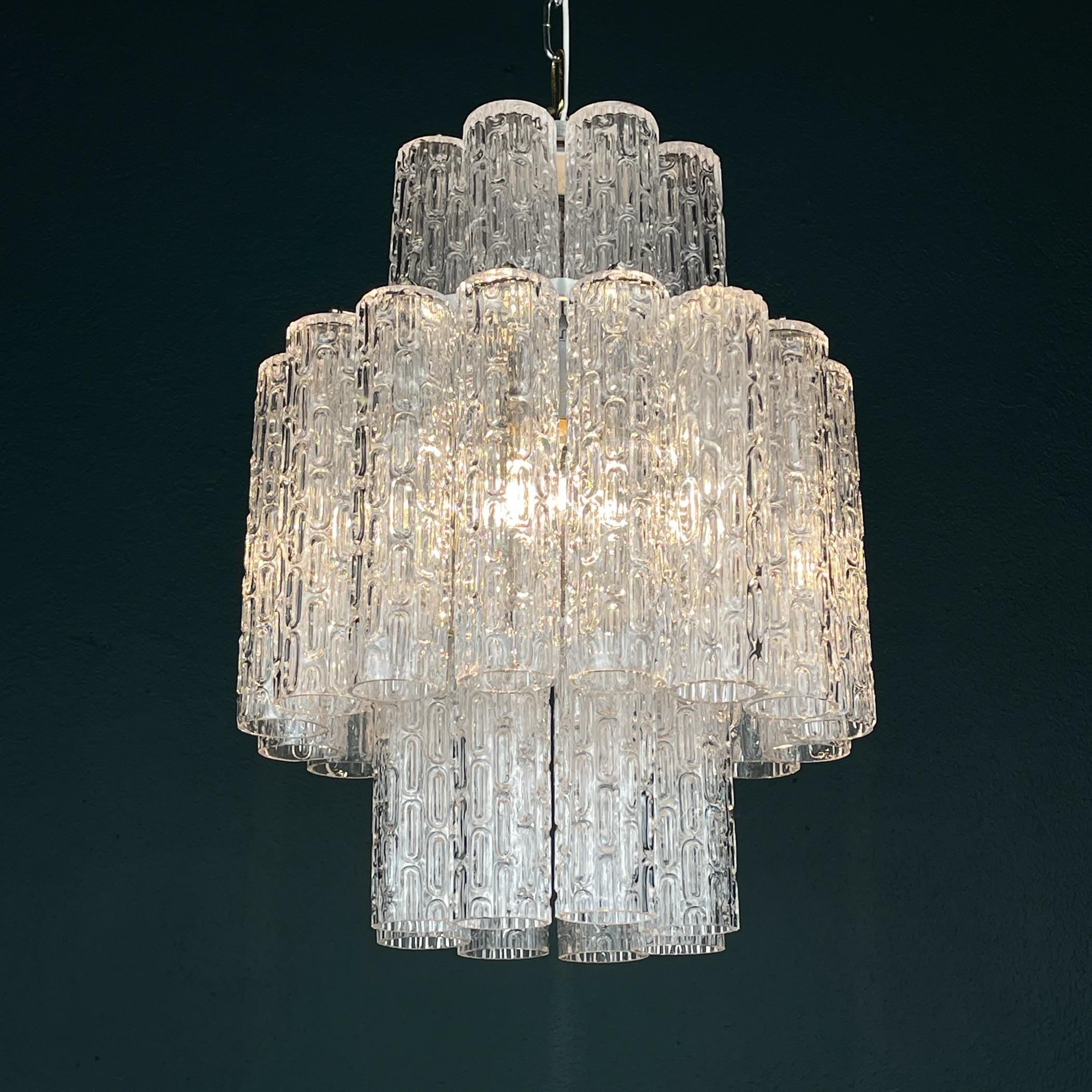 Classic Murano chandelier Tronchi by Venini, Italy 1960s