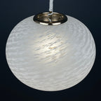 Large swirl murano glass pendant lamp Vetri Murano Italy 1970s