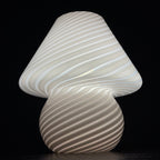Vintage Swirl Murano Glass Table Lamp Mushroom, Italy 1970s