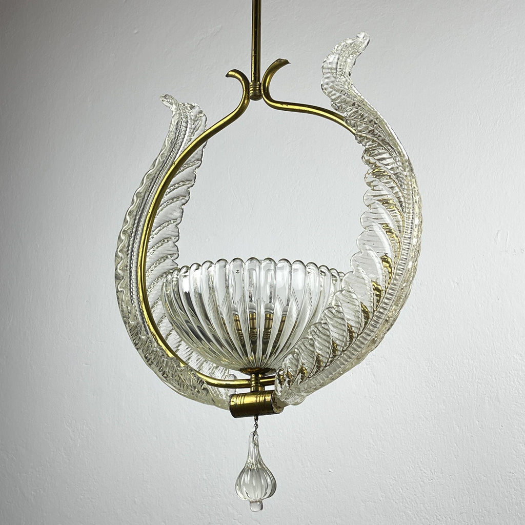 Murano chandelier by Ercole Barovier Barovier & Toso, Italy 1930s