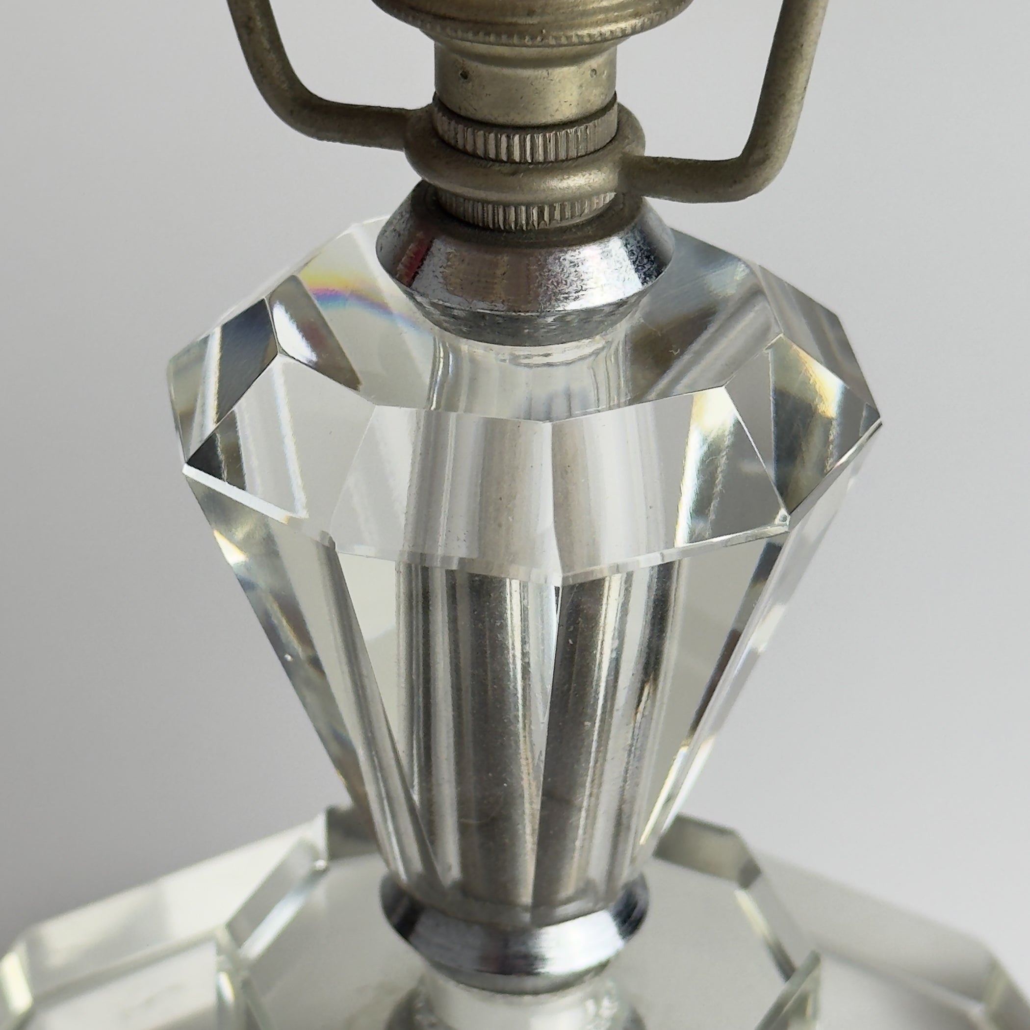 Vintage glasses table lamps, Set of 2, Italy 1950s