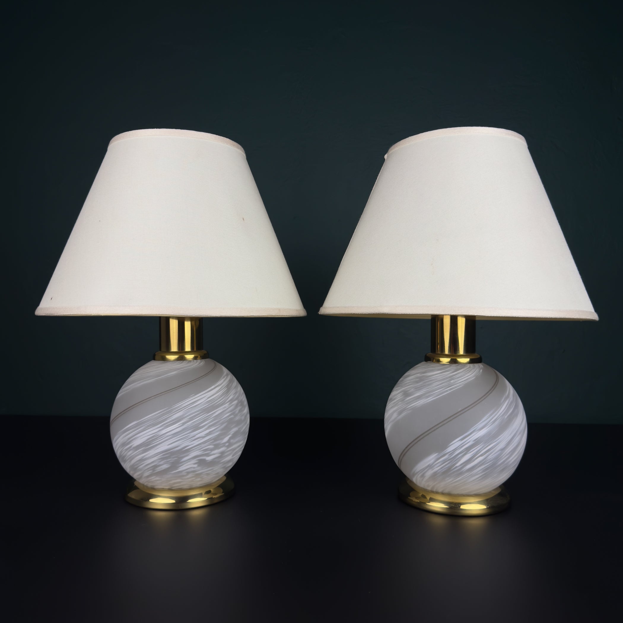 Vintage Murano Table Lamps, Italy 1970s, Set of 2