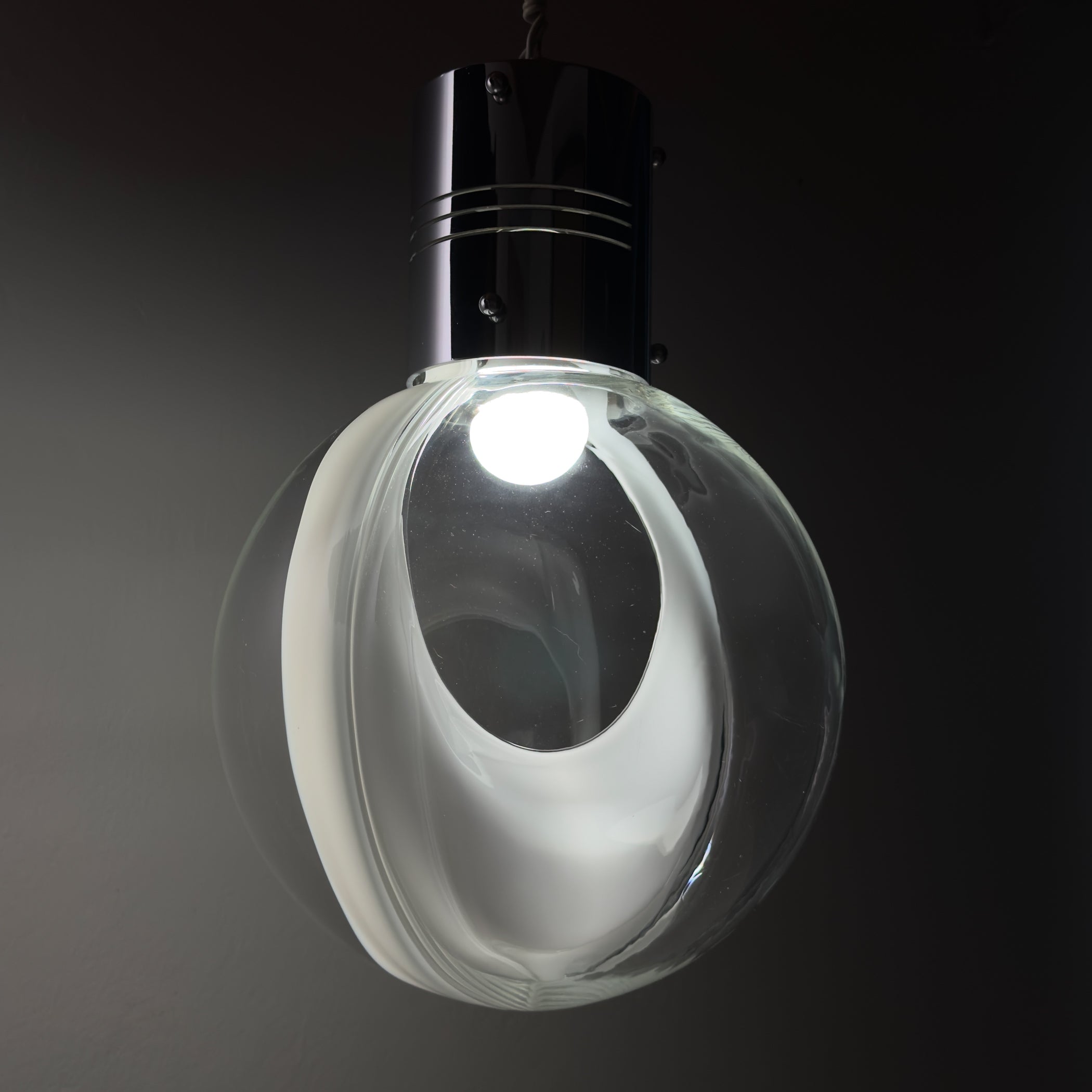 Vintage pendant lamp Membrane by Toni Zuccheri for Venini, Italy 1960s