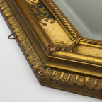 Vintage Large Wooden Wall Mirror, Italy 1930s