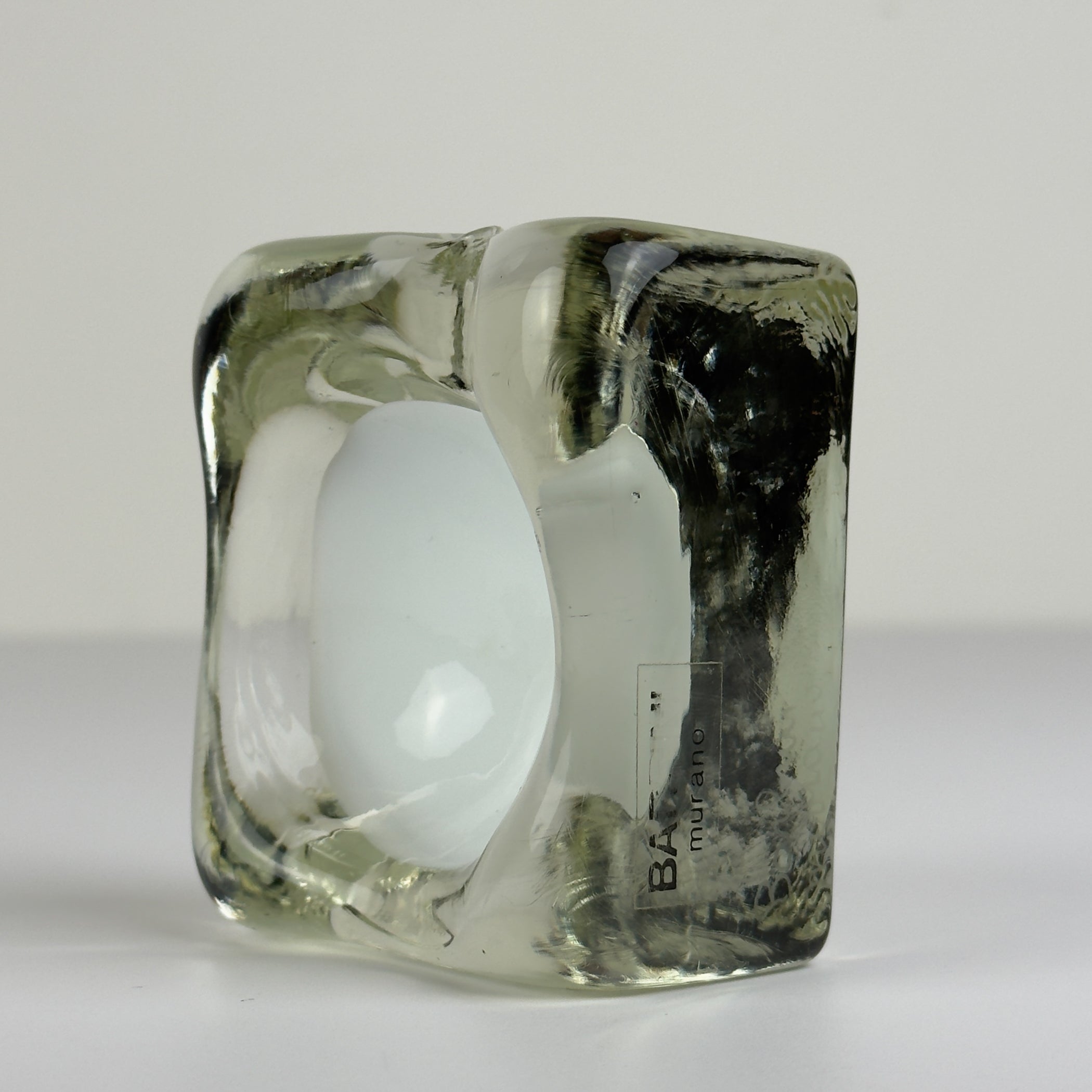 Vintage murano glass ashtray by Alfredo Barbini, Italy 1980s