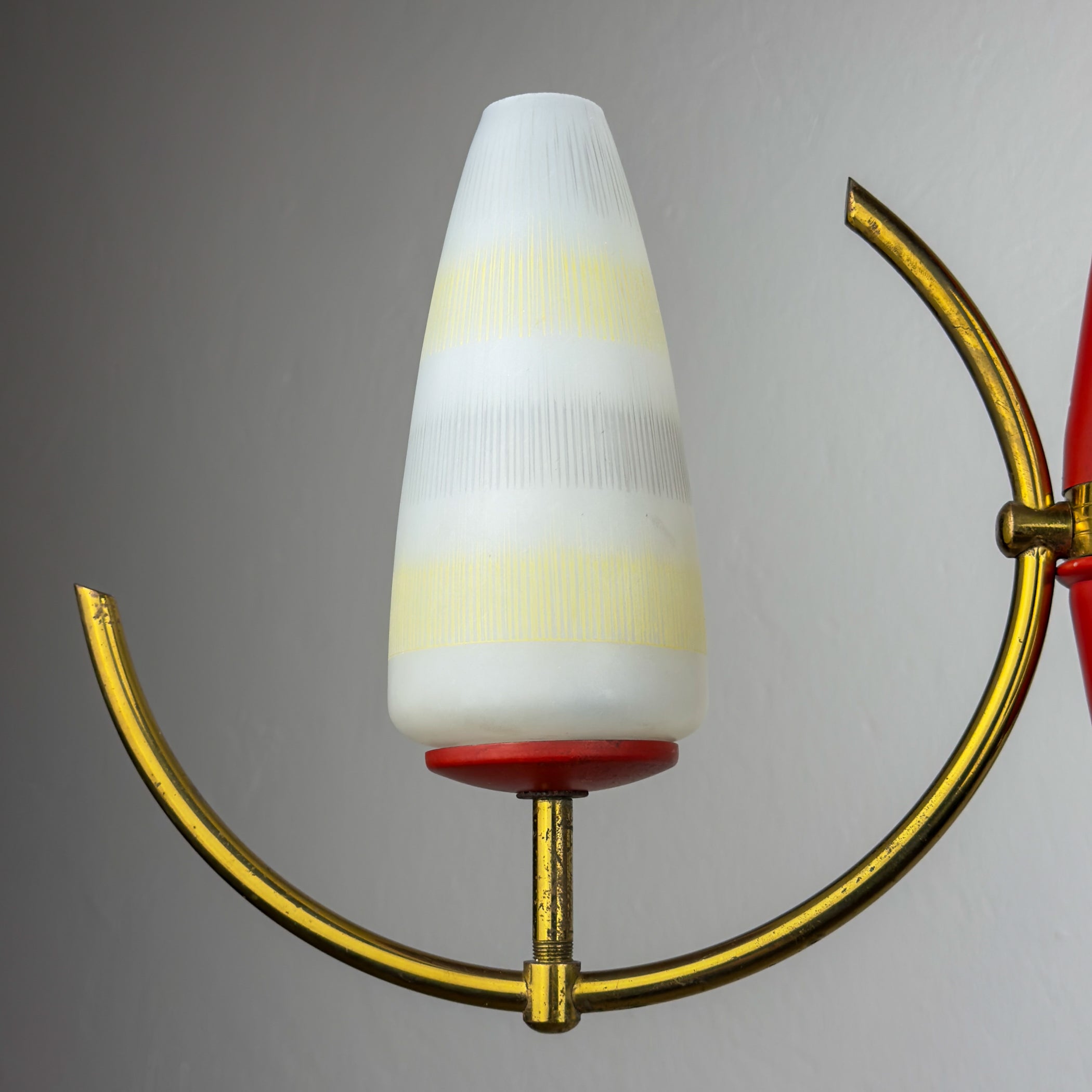 Mid-Century Stilnovo chandelier, Italy 1940-50s