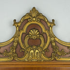 Vintage Large Wooden Wall Mirror, Italy 1950s