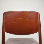 Mid-century Sistina Saddle dining chairs by Tito Agnoli for Matteo Grassi, Italy 1980s, Set of 4