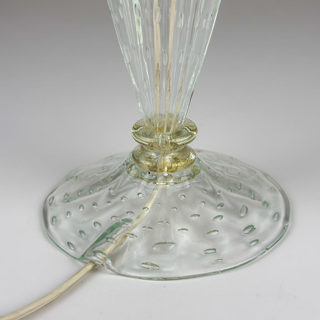 Original Murano glass table lamp by Barovier and Toso, Italy 1980s