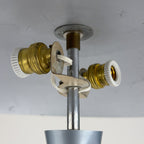 Grey industrial metal desk lamp Italy, 1960s