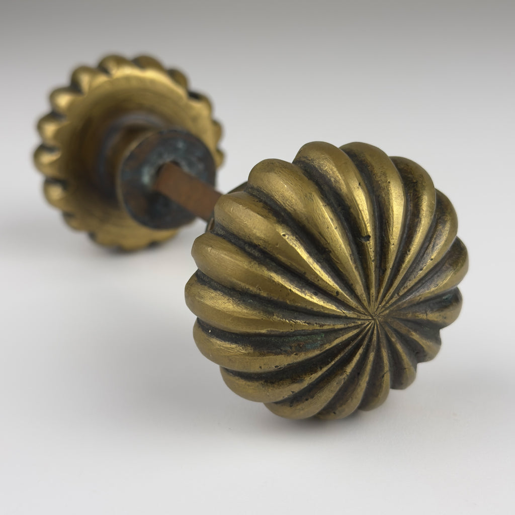 Antique solid brass Door Knob, Italy early 20th century