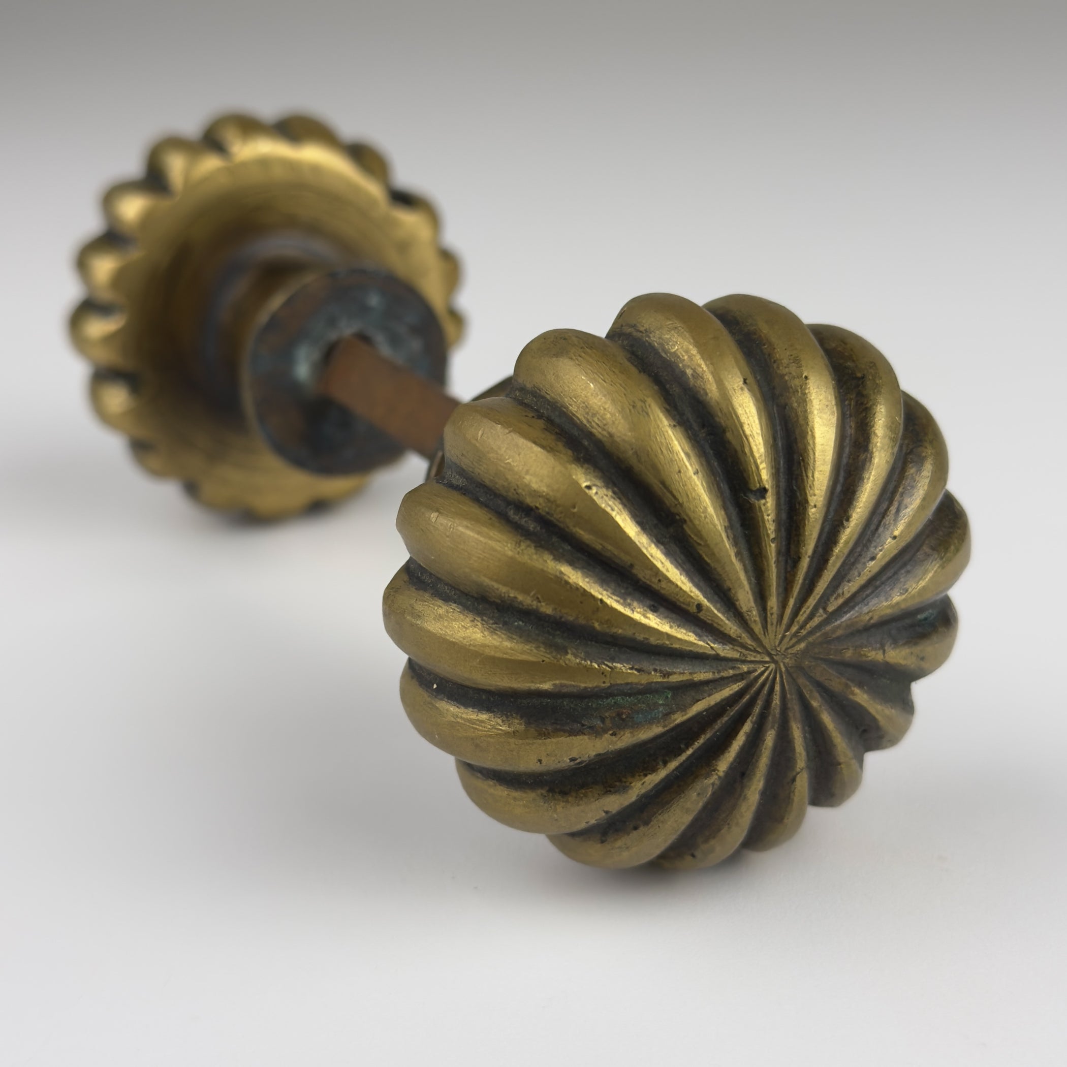 Antique solid brass Door Knob, Italy early 20th century