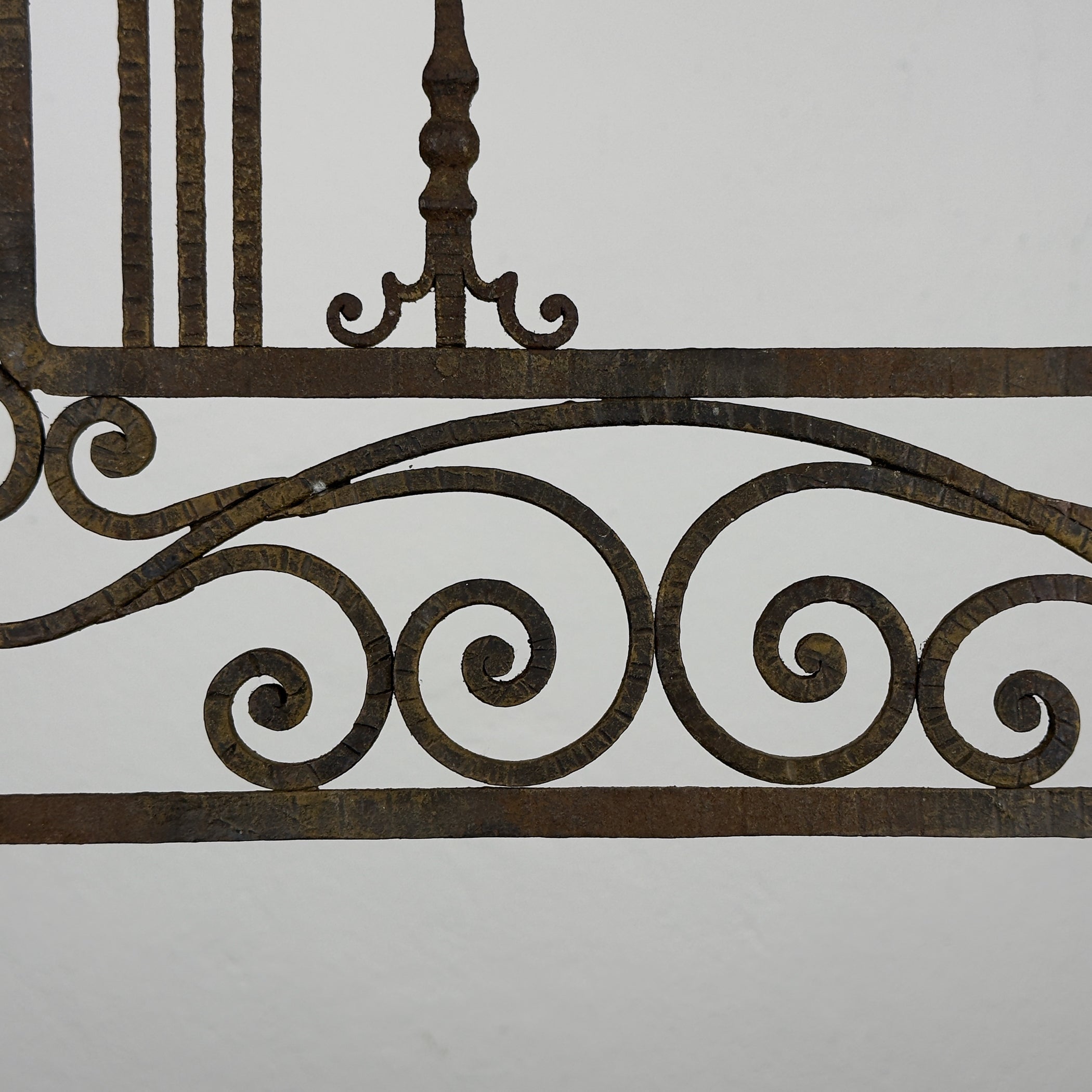 Antique wall decorative panel of wrought iron, Italy 1920s