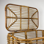Vintage rattan basket, Italy 1960s